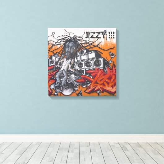 Graffiti-muziek Canvas Afdruk (Insitu (Houten vloer))