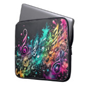 Graffiti-muziek Laptop Sleeve (Voorkant Links)