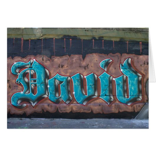 Graffiti Name Tag: David (Voorkant Horizontaal)