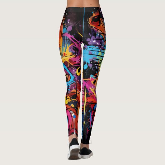 Graffiti Notes musicales Leggings (Dos)