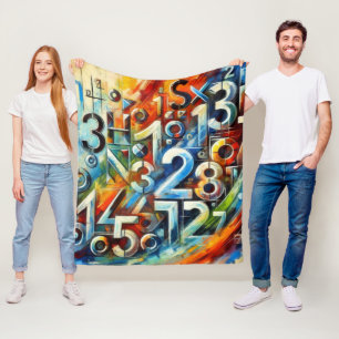 Graffiti Nummers Fleece Deken