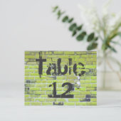 Graffiti-nummers voor groene brick briefkaart (Staand voorkant)