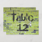 Graffiti-nummers voor groene brick briefkaart (Voorkant / Achterkant)