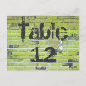 Graffiti-nummers voor groene brick briefkaart (Achterkant)