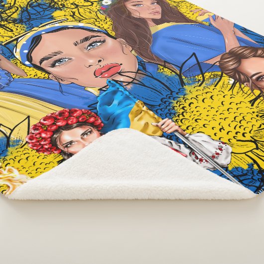 Graffiti Oekraïne Stop oorlog Sherpa Deken (3/4)