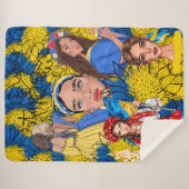 Graffiti Oekraïne Stop oorlog Sherpa Deken (Voorkant (horizontaal))