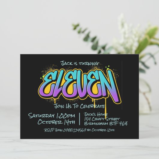 Graffiti Onze Invitation (Debout devant)