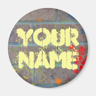 Graffiti op baksteen magneet