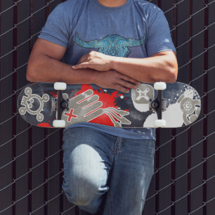 Graffiti op de muur skateboard