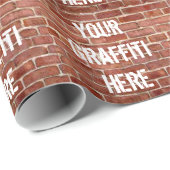 Graffiti-opvulpapier voor brick Wall op maat Cadeaupapier (Rol Hoek)