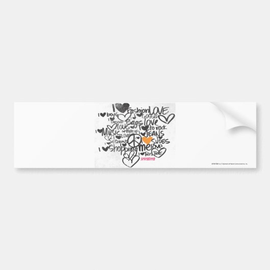 Graffiti Oranje Bumpersticker (Voorkant)