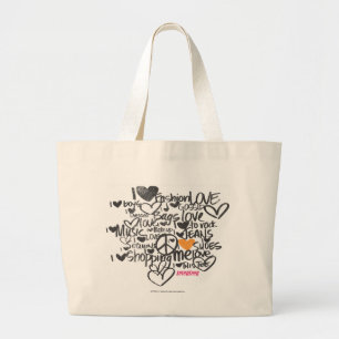 Graffiti Oranje Grote Tote Bag