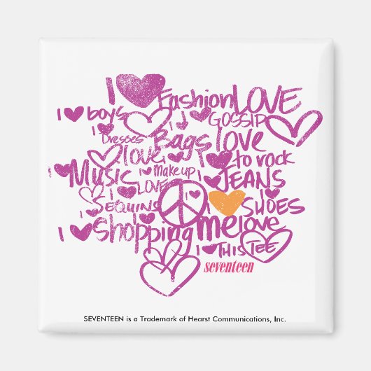 Graffiti Oranje/Paars Magneet (Voorkant)