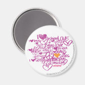 Graffiti Oranje/Paars Magneet (Voorkant / Achterkant)