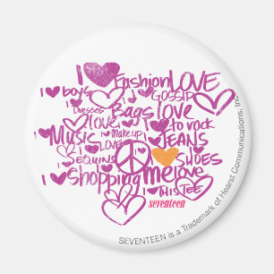 Graffiti Oranje/Paars Magneet