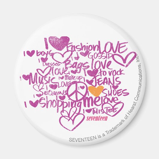 Graffiti Oranje/Paars Magneet (Voorkant)