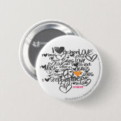 Graffiti Oranje Ronde Button 5,7 Cm (Voorkant /achterkant)