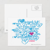 Graffiti Paars/Aqua Briefkaart (Voorkant / Achterkant)