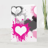 Graffiti Paint Splash Heart Carte Saint-Valentin (Devant)