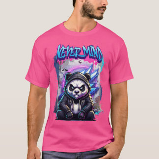 Graffiti Panda-meisje Negeer het maar T-shirt