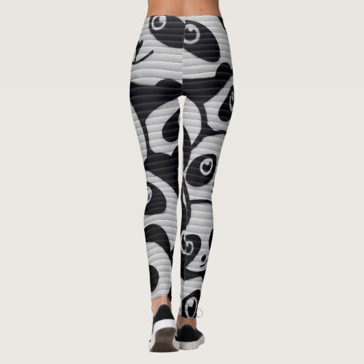 Graffiti Panda-smog Leggings (Achterkant)