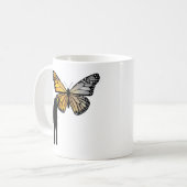 Graffiti papillon drôle Mug (Devant gauche)