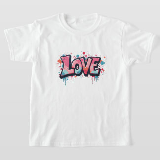 Graffiti Pastel Liefdesbom T-shirt