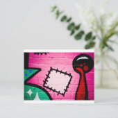 Graffiti Patch en Lolly. Briefkaart (Staand voorkant)