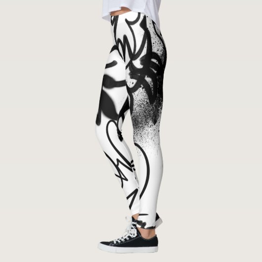 Graffiti Patroon Leggings (Links)