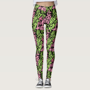 Graffiti-patroon Leggings