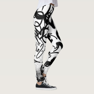 Graffiti Patroon Leggings