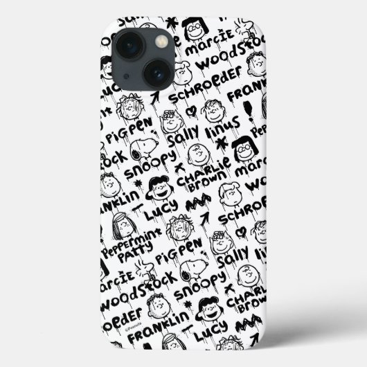 Graffiti-patroon pindaktekens Case-Mate iPhone case (Achterkant)