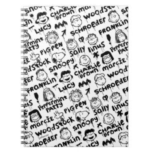 Graffiti-patroon pindaktekens notitieboek