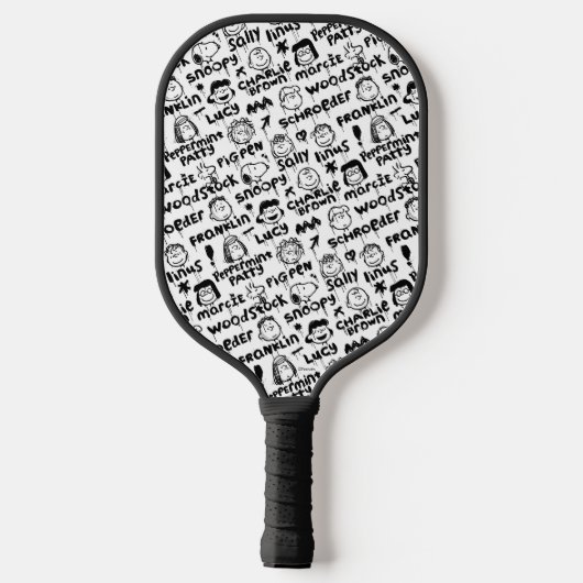 Graffiti-patroon pindaktekens pickleball paddle (Achterkant)