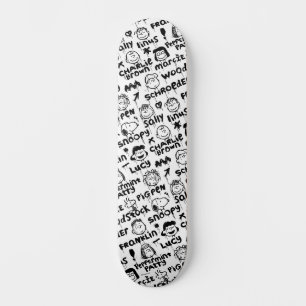 Graffiti-patroon pindaktekens skateboard