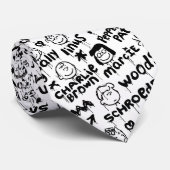 Graffiti-patroon pindaktekens stropdas (Opgerold)