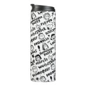 Graffiti-patroon pindaktekens thermosbeker (Geroteerd rechts)