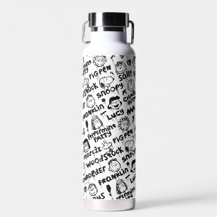 Graffiti-patroon pindaktekens waterfles