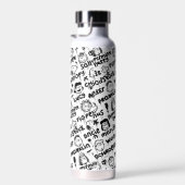 Graffiti-patroon pindaktekens waterfles (Rechts)