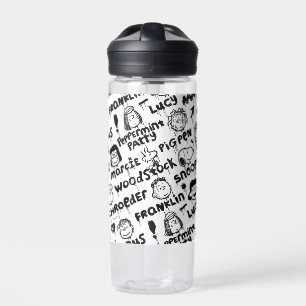 Graffiti-patroon pindaktekens waterfles