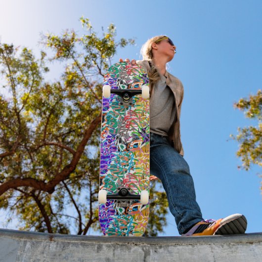 Graffiti Patroon Skateboard (Buiten 1)