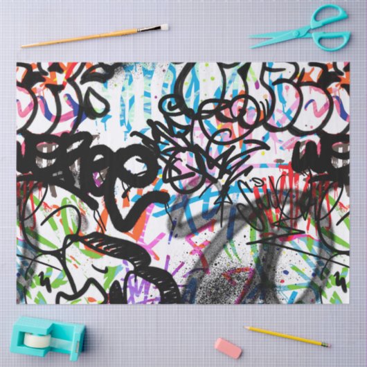 Graffiti Patroon Tissuepapier (Craft)
