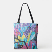 Graffiti Pattern Canvas tas (Achterkant)