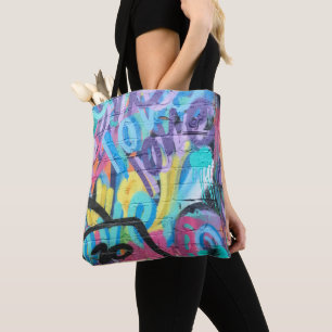 Graffiti Pattern Canvas tas