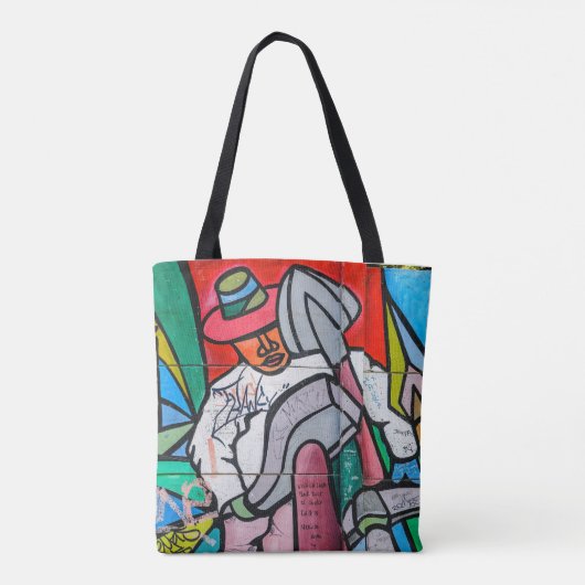 Graffiti Pattern Canvas tas (Achterkant)