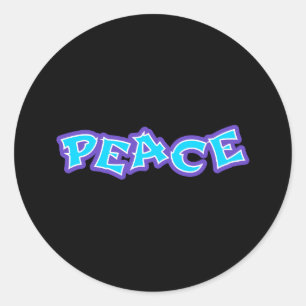 Graffiti Peace Ronde Sticker