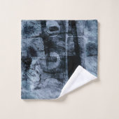 Graffiti peint Grunge | Dark Navy et Denim Blue (Gant de toilette)