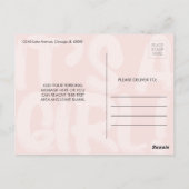 Graffiti Pink Baby Birth Announding Briefkaart (Achterkant)
