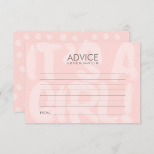 Graffiti Pink Baby shower carte conseil pour maman