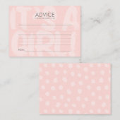 Graffiti Pink Baby shower carte conseil pour maman (Devant / Derrière)